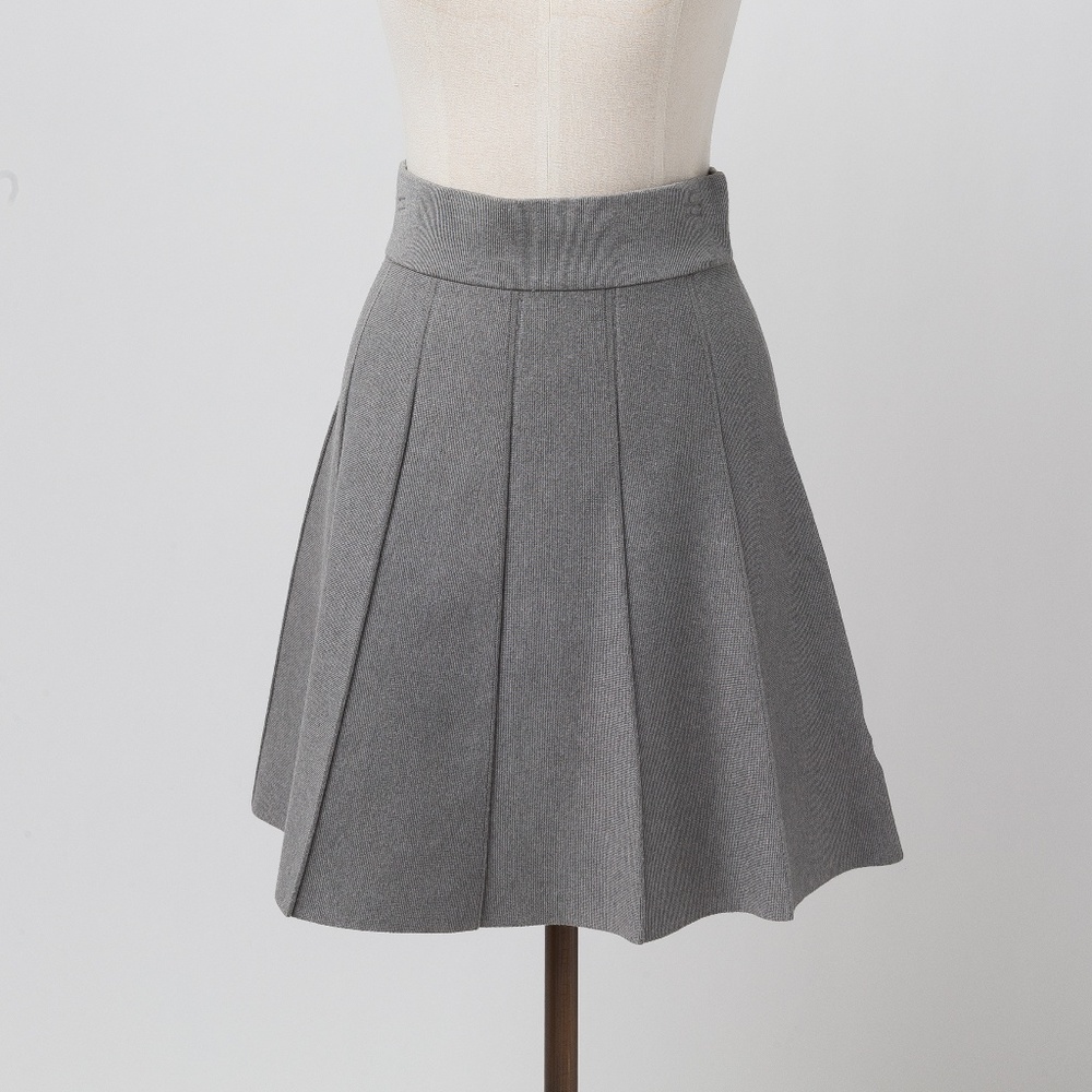 Ann Taylor Gray Stretch Skater Skirt- Size S